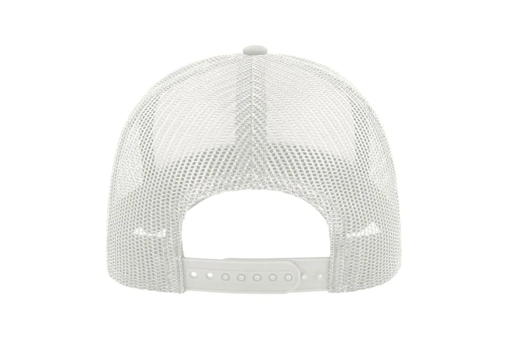 Atlantis AT085 - Gorra Visera Rapper En Algodón - White/White