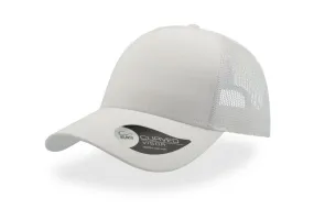 Atlantis AT085 - Gorra Visera Rapper En Algodón - White/White