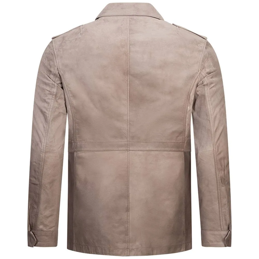 BORIS BECKER Hombre Chaqueta de cuero 21WBBMLJT00005-VISON