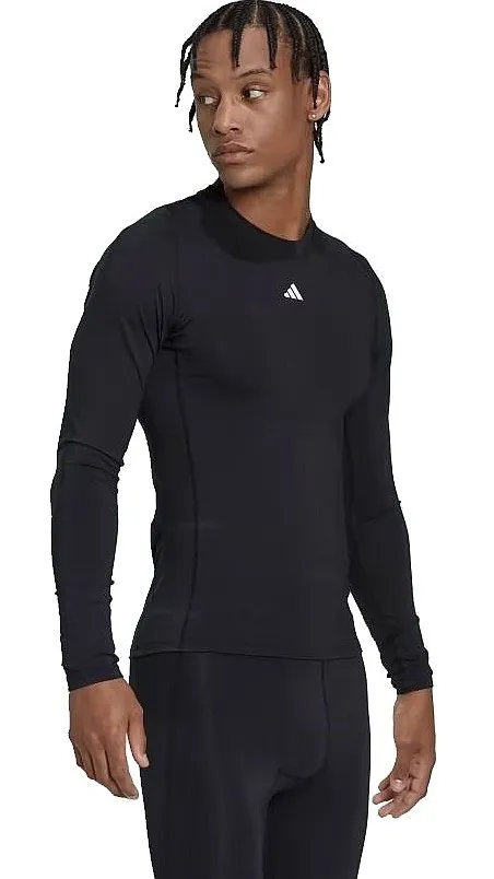 camisa adidas Performance Tech Fit LS - Black - men´s