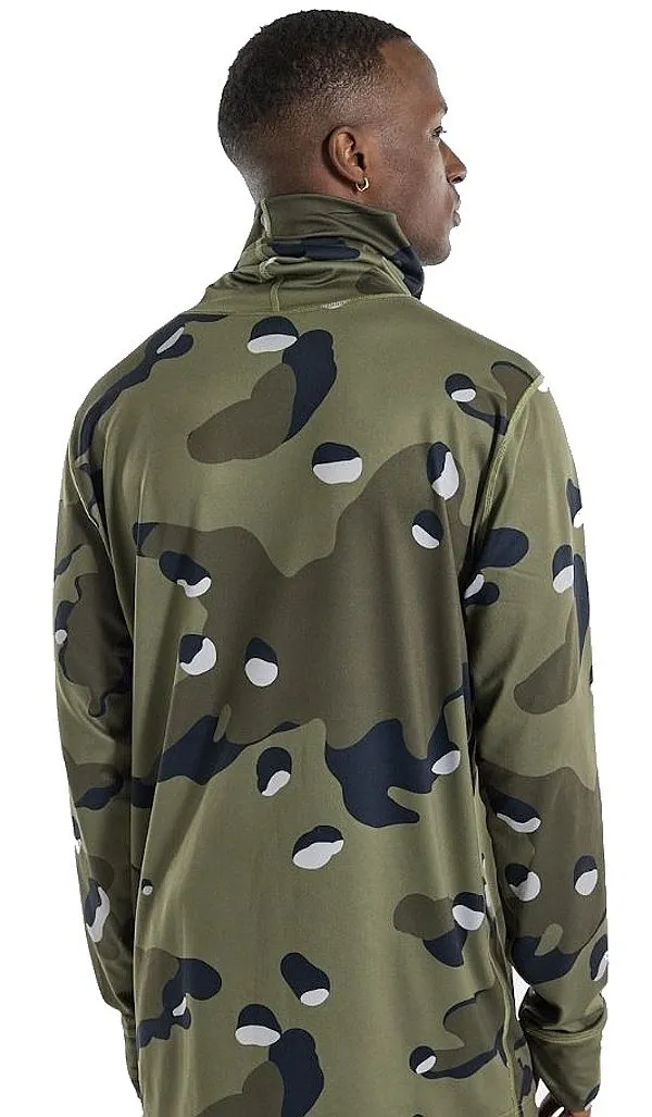 camisa Burton Midweight Long Neck LS - Forest Moss Cookie Camo - men´s