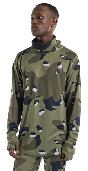 camisa Burton Midweight Long Neck LS - Forest Moss Cookie Camo - men´s