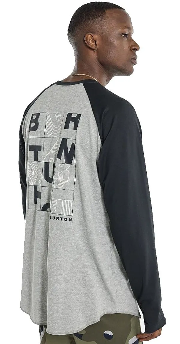 camisa Burton Roadie Base Layer Tech LS - True Black/Gray Heather - men´s