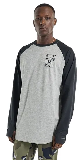 camisa Burton Roadie Base Layer Tech LS - True Black/Gray Heather - men´s