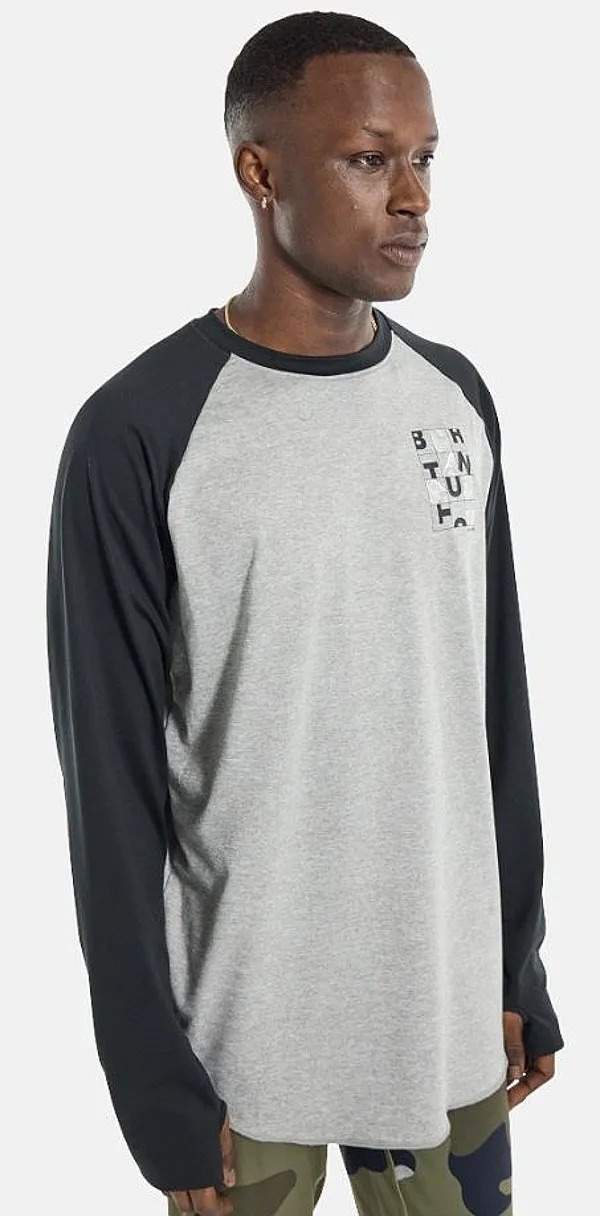 camisa Burton Roadie Base Layer Tech LS - True Black/Gray Heather - men´s