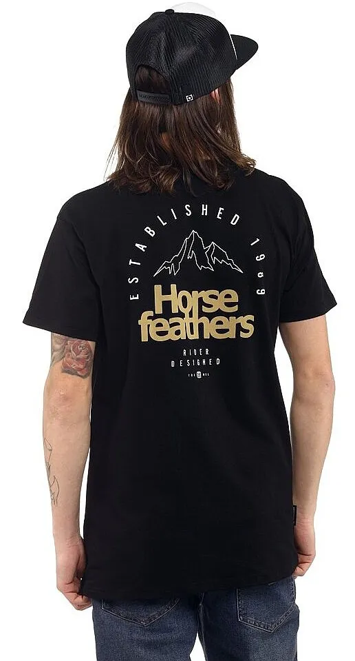 camisa Horsefeathers Peak Emblem - Black - men´s