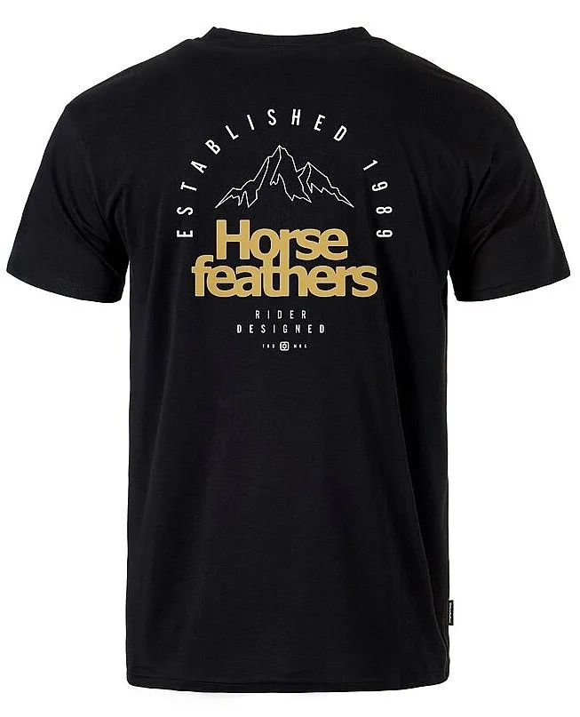 camisa Horsefeathers Peak Emblem - Black - men´s