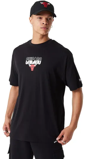 camisa New Era City Graphic BP Oversized NBA Chicago Bulls - Black/Faded Red - men´s