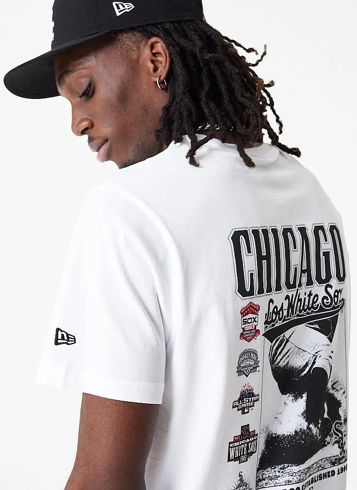 camisa New Era Team Graphic BP MLB Chicago White Sox - White/Black - men´s