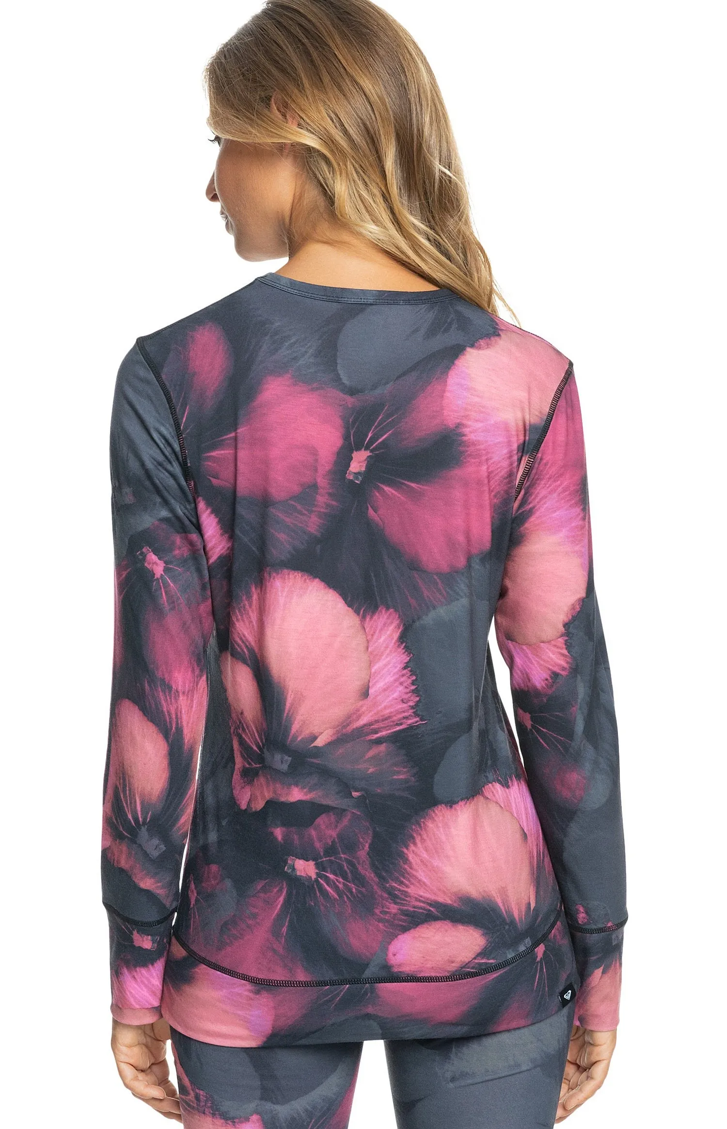 camisa Roxy Daybreak Top LS - KVJ2/True Black Pansy Pansy - women´s