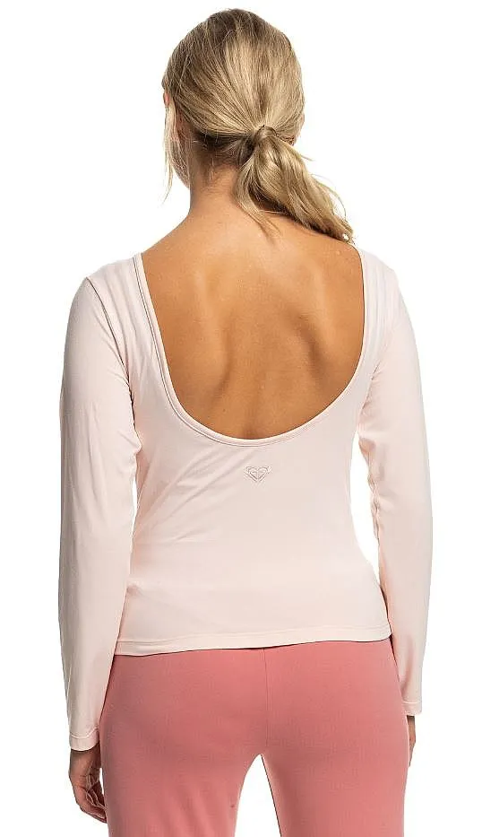 camisa Roxy Naturally Active Low Cut Back LS - NDS0/Pale Dogwood - women´s