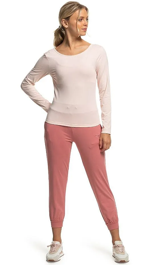 camisa Roxy Naturally Active Low Cut Back LS - NDS0/Pale Dogwood - women´s