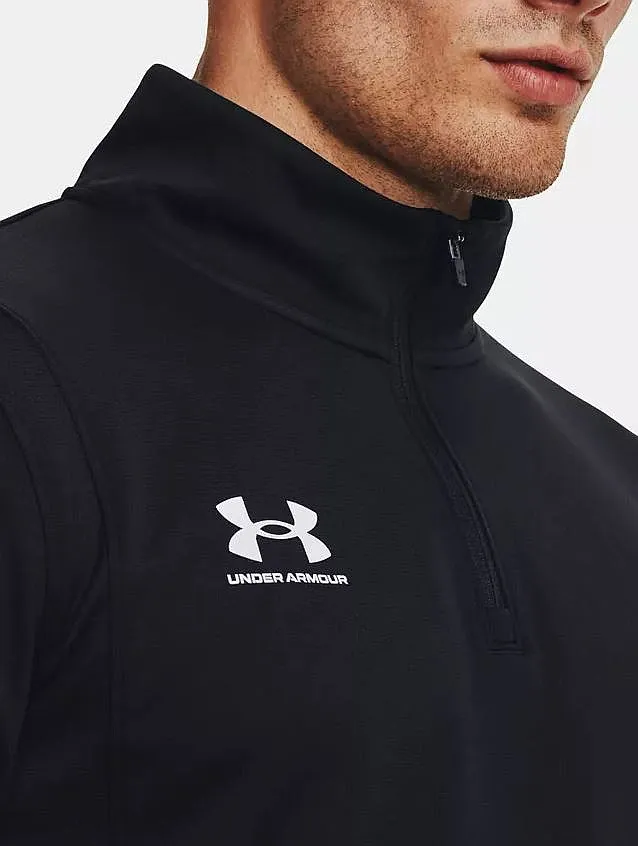 camisa Under Armour Challenger Midlayer LS - Black/White - men´s