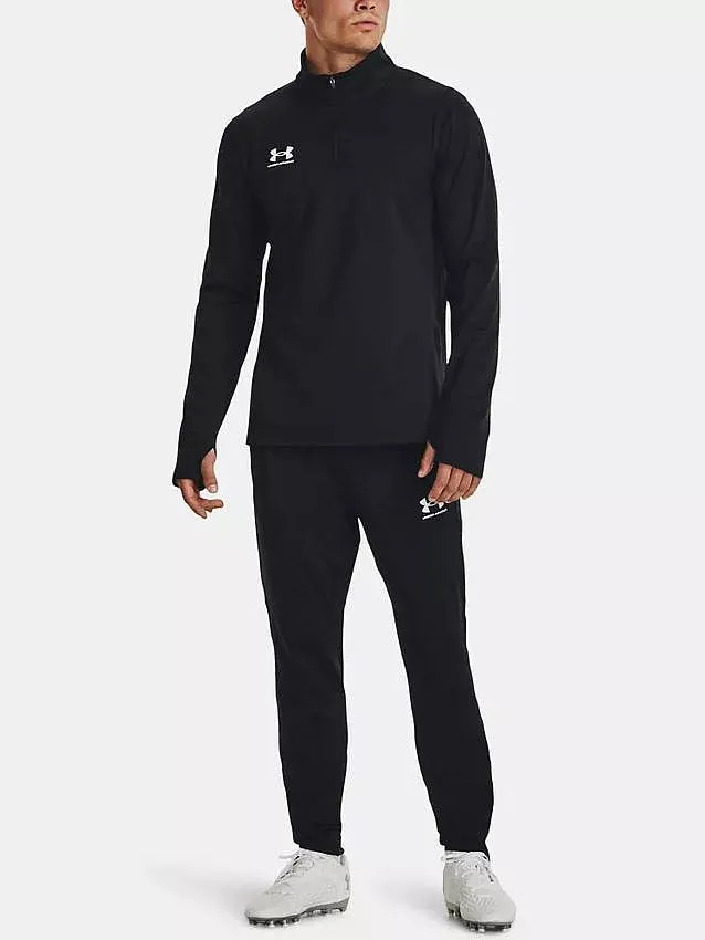 camisa Under Armour Challenger Midlayer LS - Black/White - men´s