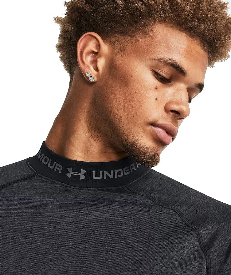 camisa Under Armour ColdGear Armour Twist Mock LS - Black/Pitch Gray - men´s