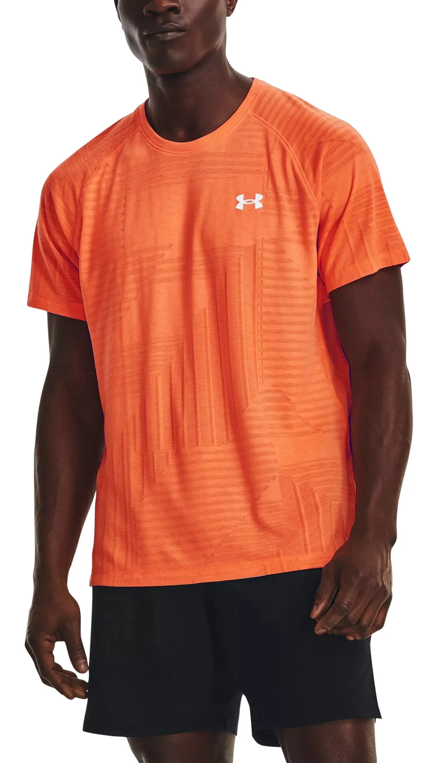 camisa Under Armour Streaker Deco Diamond - Orange Blast/Frosted Orange - men´s