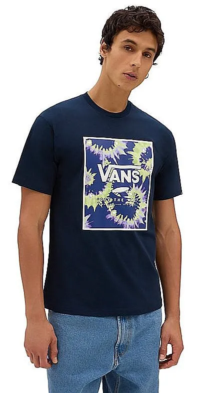 camisa Vans Classic Print Box - Navy/Shadow Lime - men´s