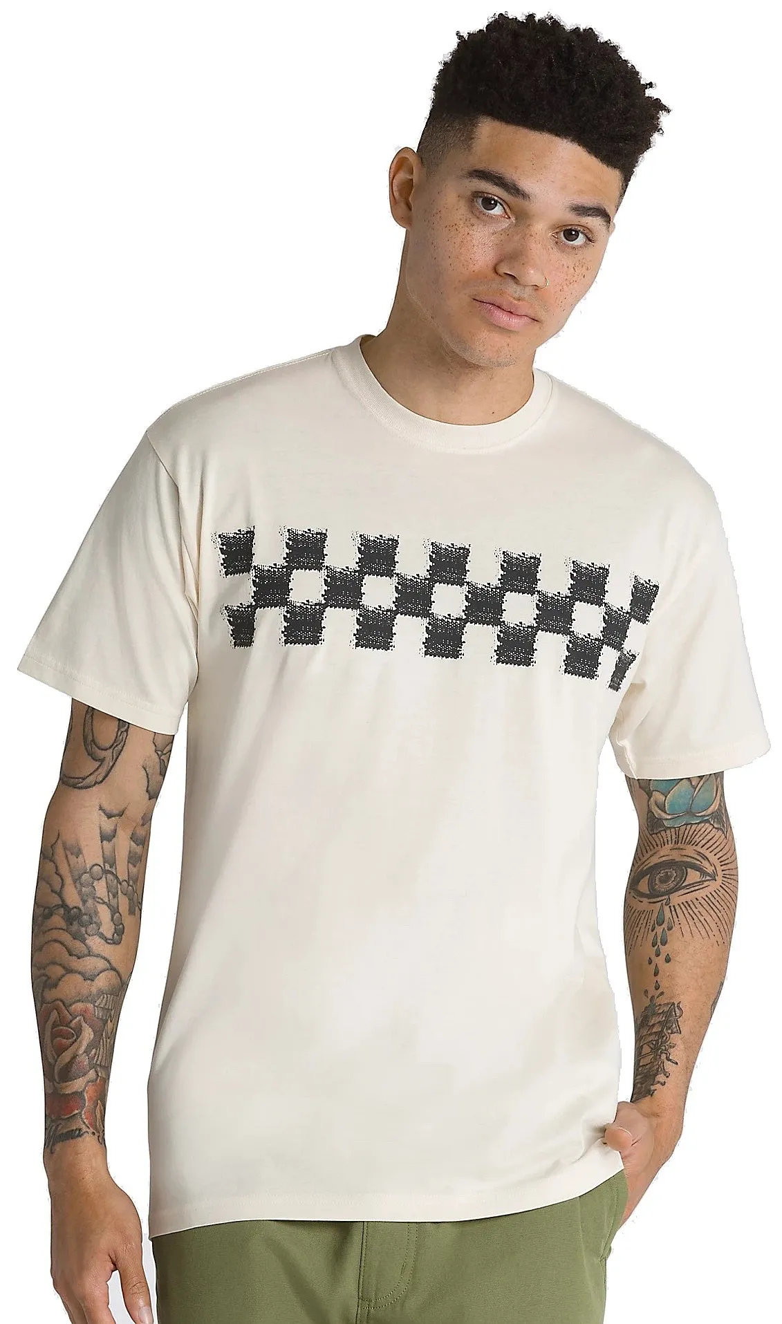 camisa Vans Diy Checkerboard - Natural - men´s