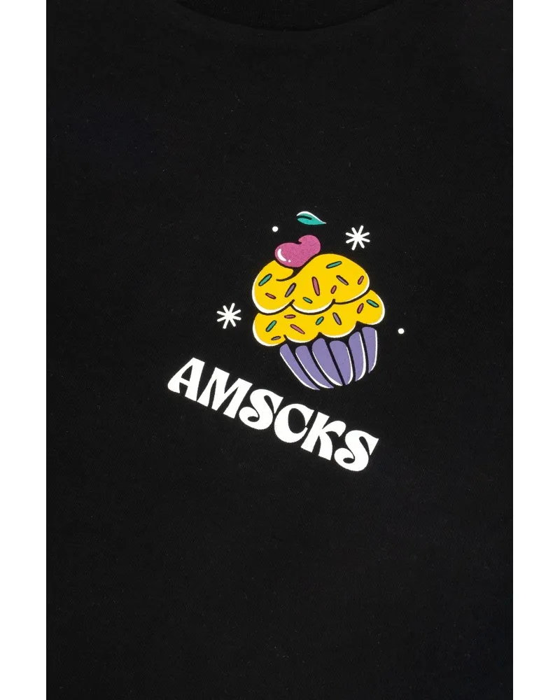 CAMISETA AMERICAN SOCKS NEGRA CUPCAKE TEE