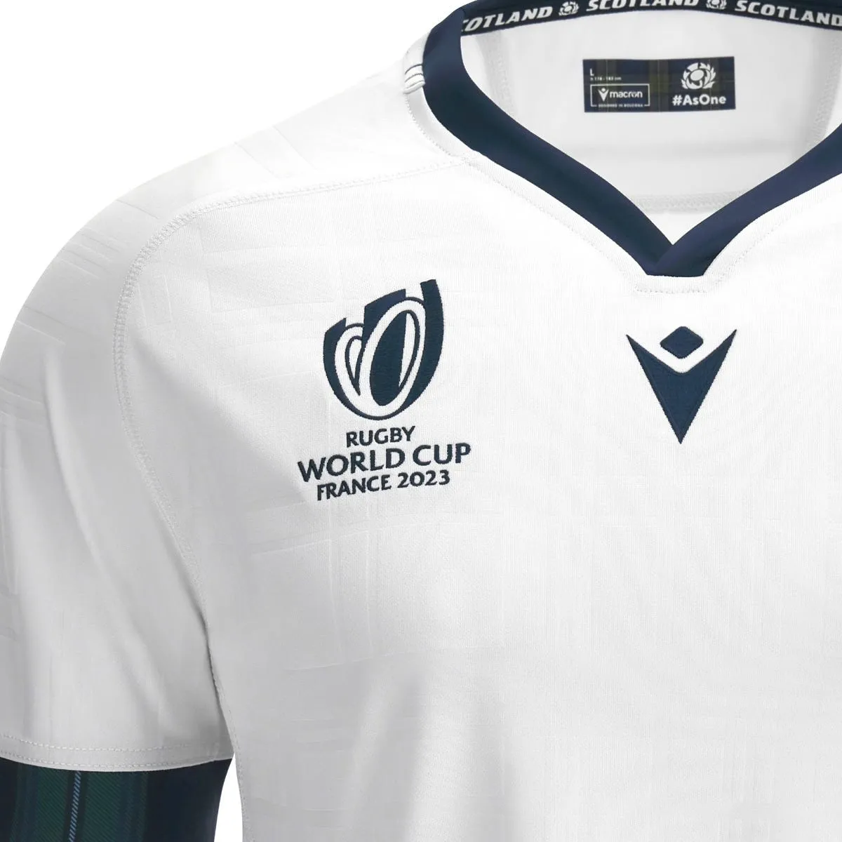 Camiseta Rugby Hombre Macron Escocia 2023-2024 Visita Blanca