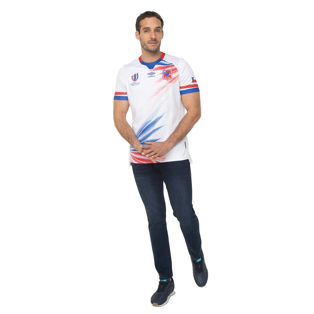 Camiseta Rugby Hombre Replica Visita Cóndores Chile Blanca