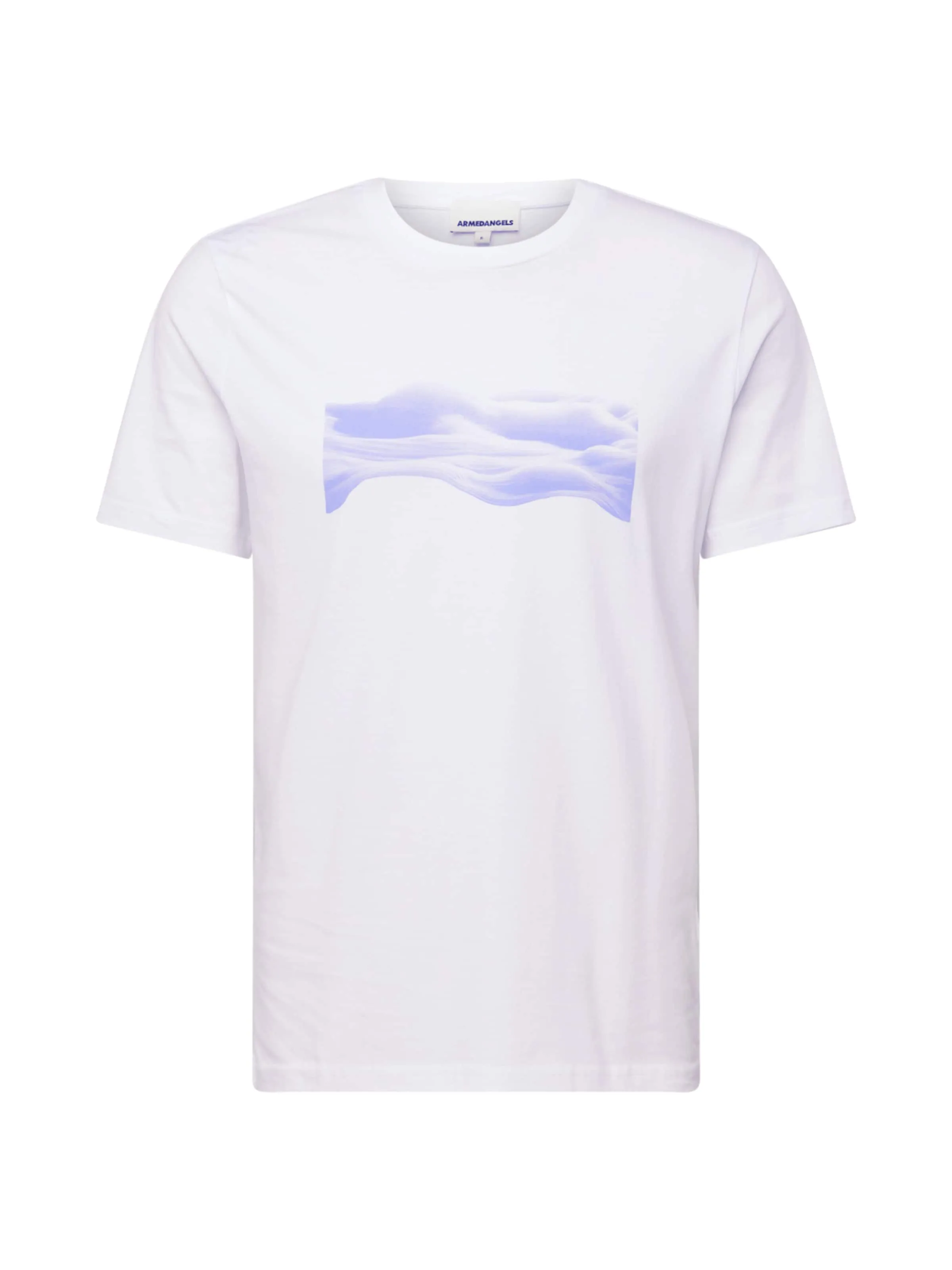 Camiseta 'JAAMES WAVY CLOUDS' ARMEDANGELS en Blanco Moteado