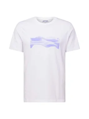 Camiseta 'JAAMES WAVY CLOUDS' ARMEDANGELS en Blanco Moteado