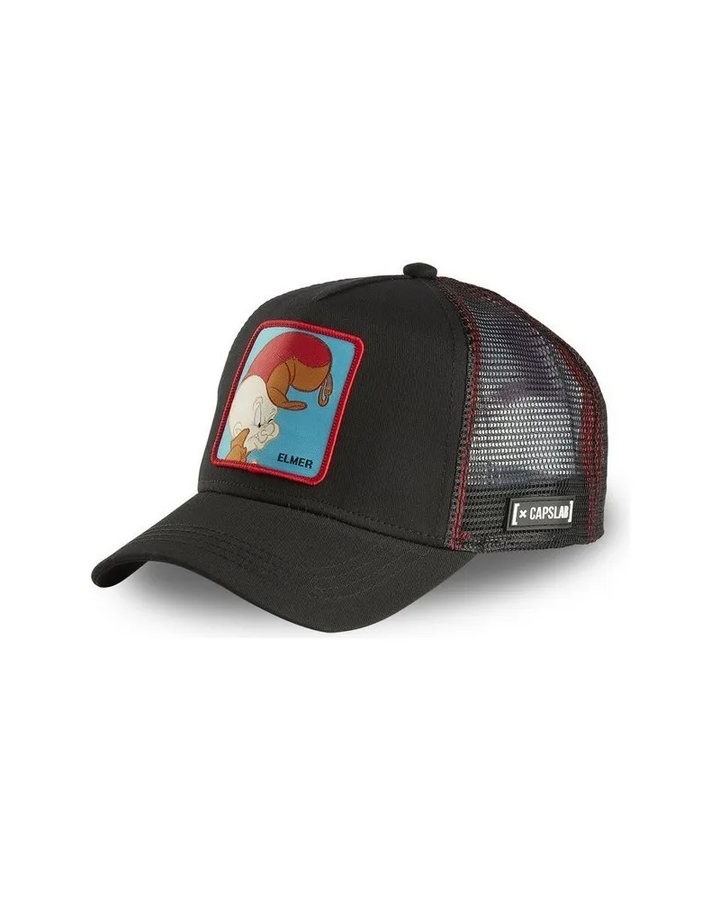 GORRA CAPSLAB NEGRA ELMER BORDADO FRENTE VISERA CURVA