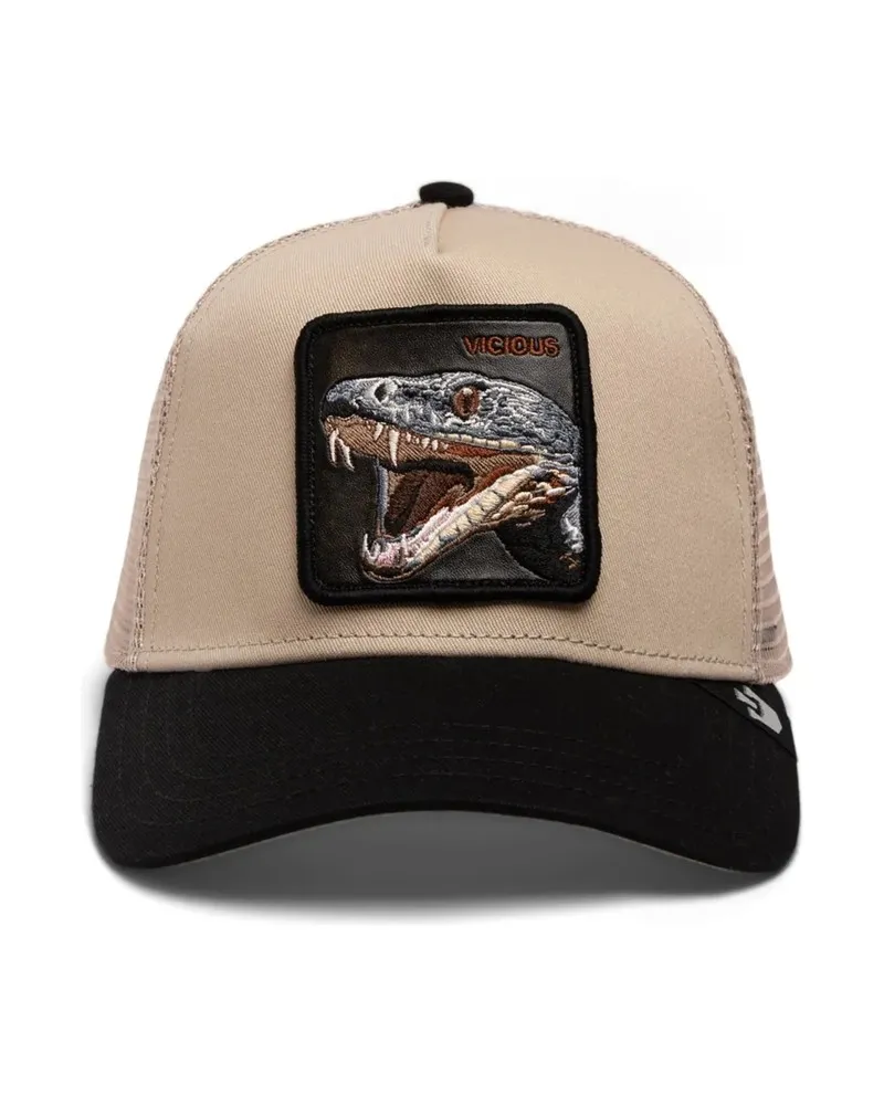 GORRA GOORIN BROS BEIGE VIVORE THE VICIOUS SNAKE TRUCKER CAP