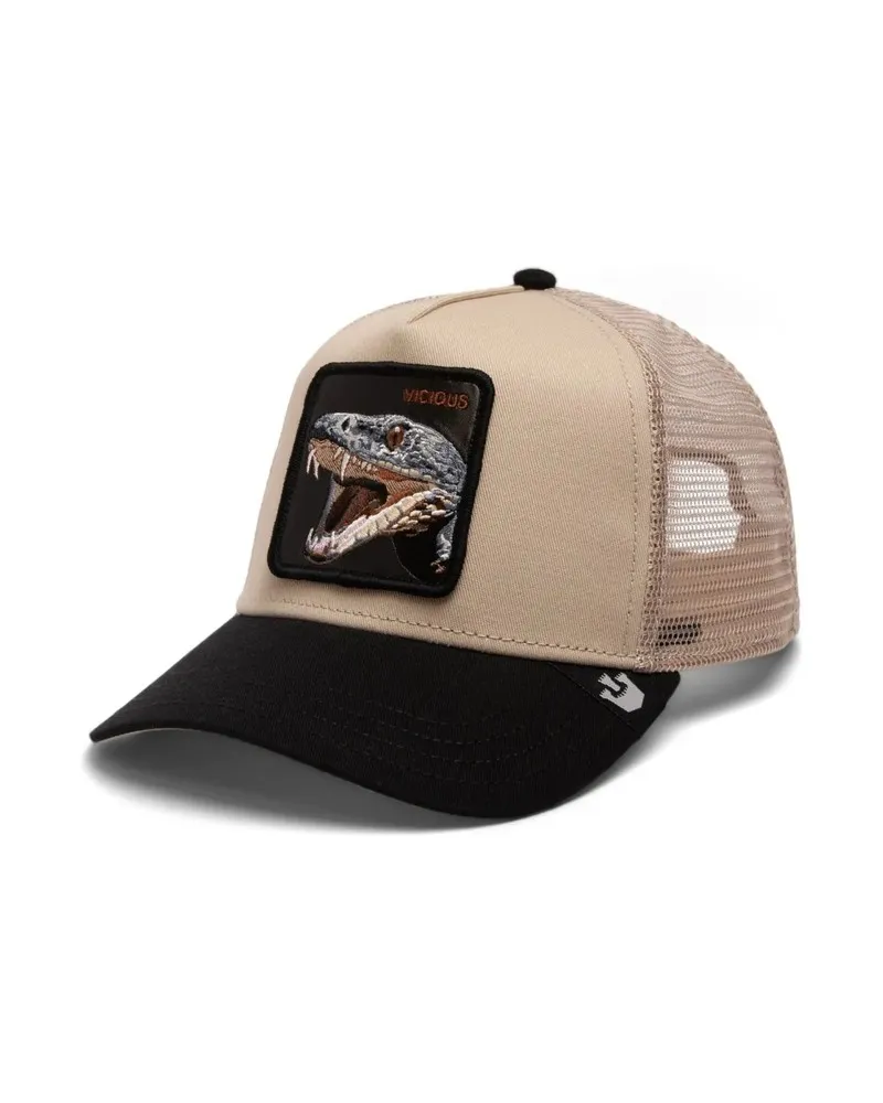 GORRA GOORIN BROS BEIGE VIVORE THE VICIOUS SNAKE TRUCKER CAP