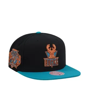 GORRA MITCHELL & NESS NEGRA BUCKS NBA MAKE CENTS SNAPBACK