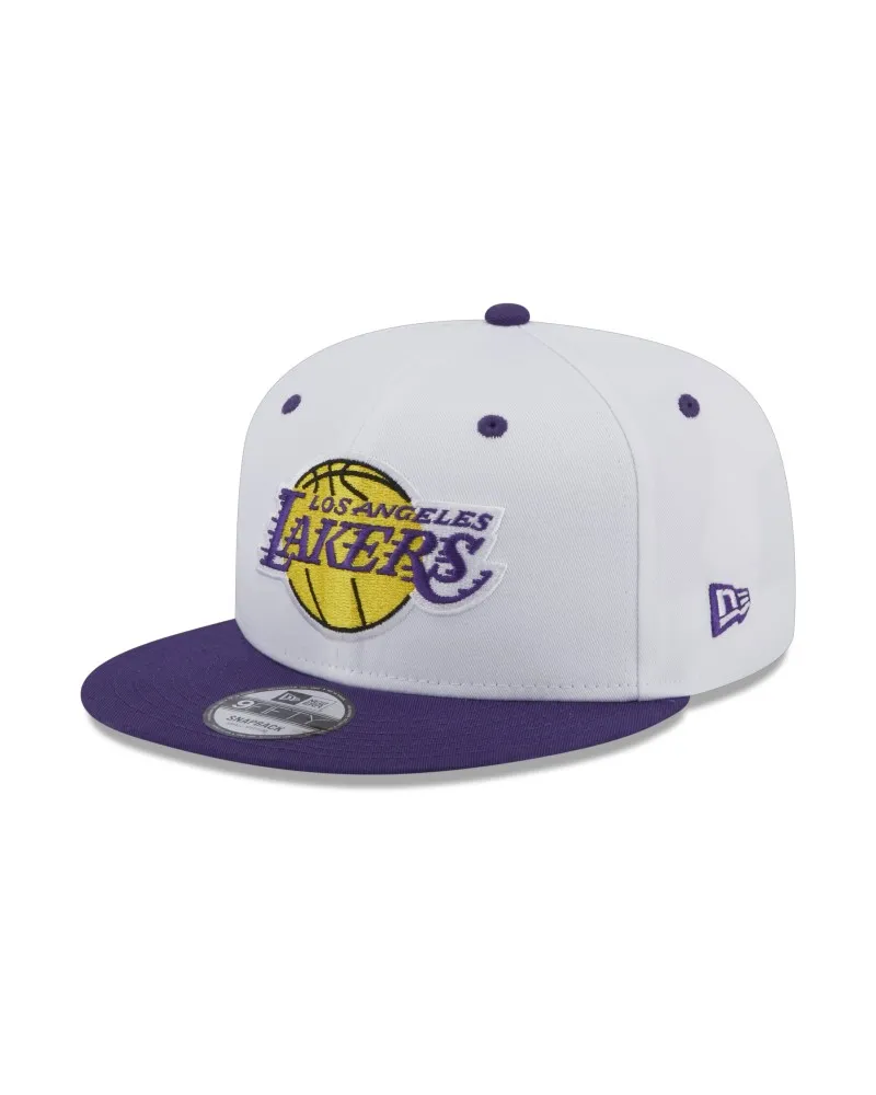 GORRA NEW ERA BLANCA LAKERS WHITE CROWN PATCH LOSLAK