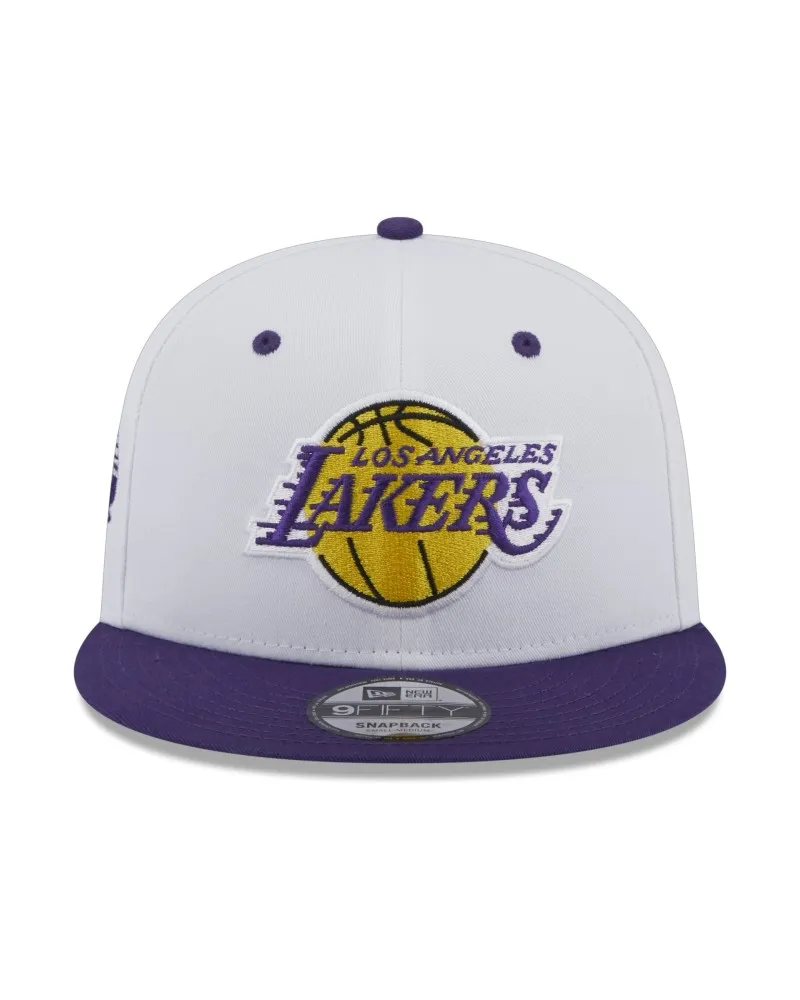 GORRA NEW ERA BLANCA LAKERS WHITE CROWN PATCH LOSLAK