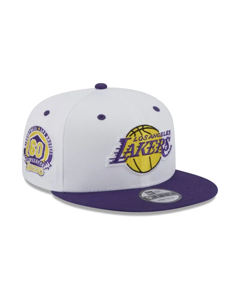 GORRA NEW ERA BLANCA LAKERS WHITE CROWN PATCH LOSLAK