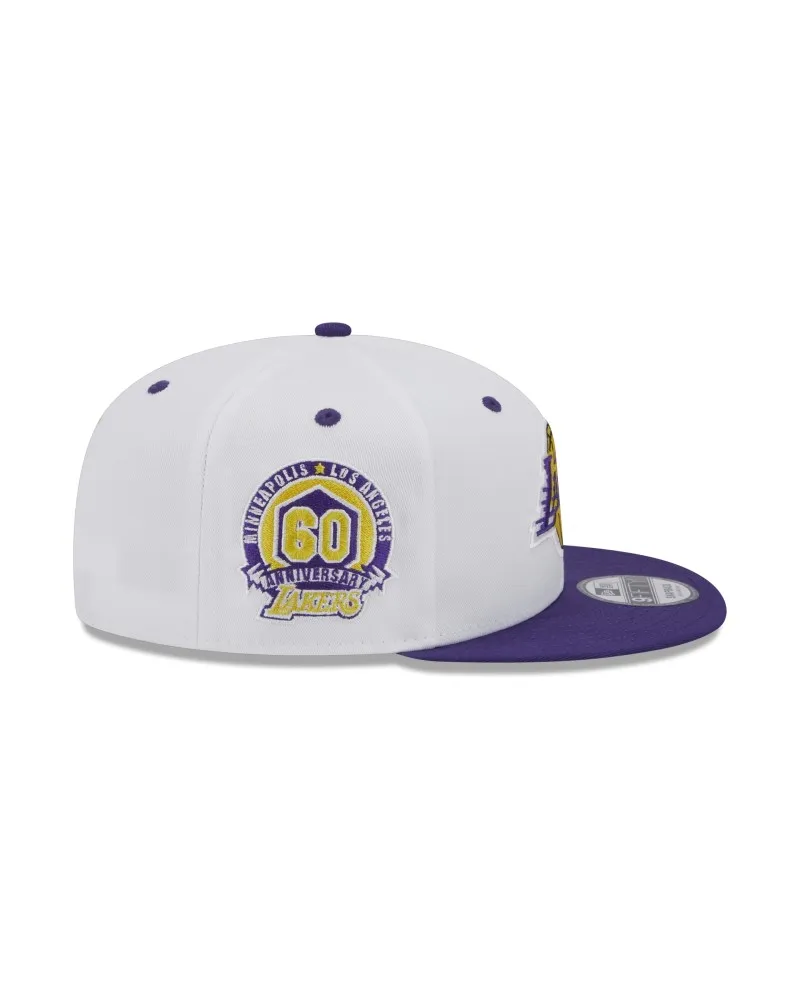 GORRA NEW ERA BLANCA LAKERS WHITE CROWN PATCH LOSLAK