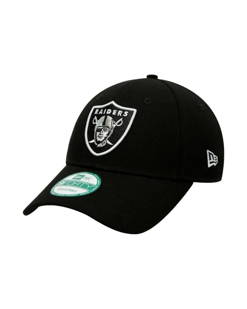 GORRA NEW ERA NEGRA BORDADO FRENTE OAKLAND RAIDERS VISERA CURVA