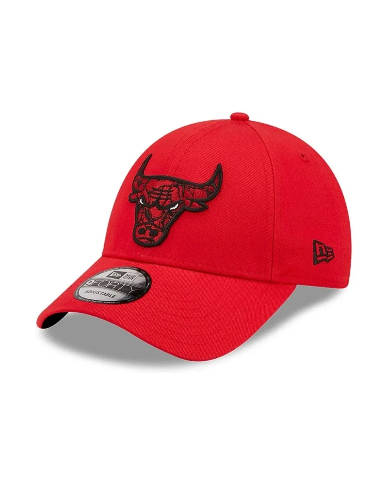 GORRA NEW ERA ROJA BULLS MARBLE INFILL 9FORTY CHIBUL