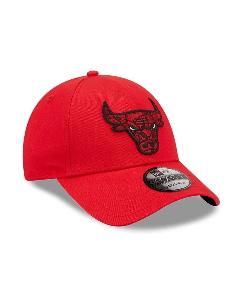 GORRA NEW ERA ROJA BULLS MARBLE INFILL 9FORTY CHIBUL