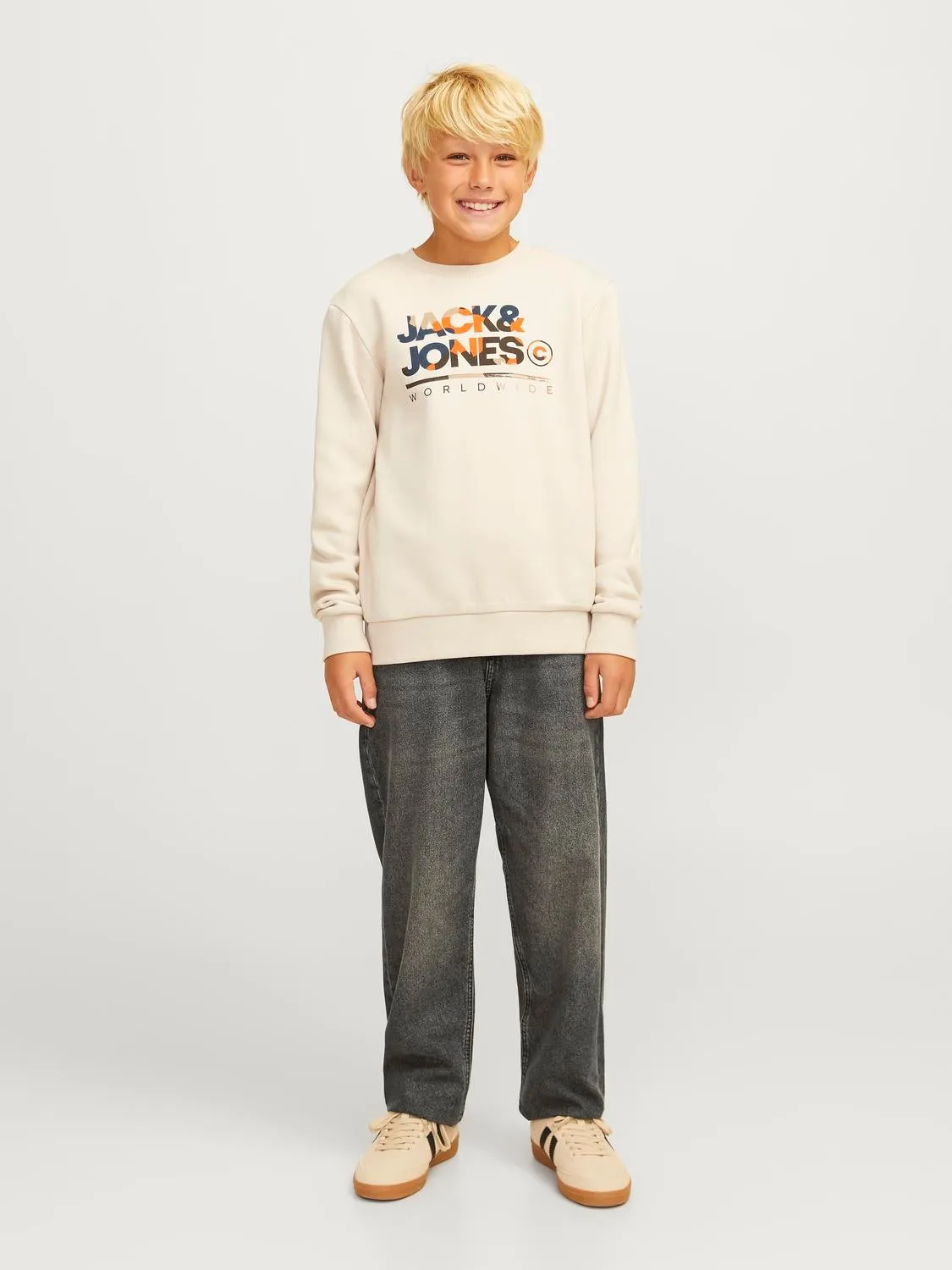 JJICHRIS JJORIGINAL MF 045 SN JNR Vaqueros de corte holgado Junior | Gris intermedio | Jack & Jones®