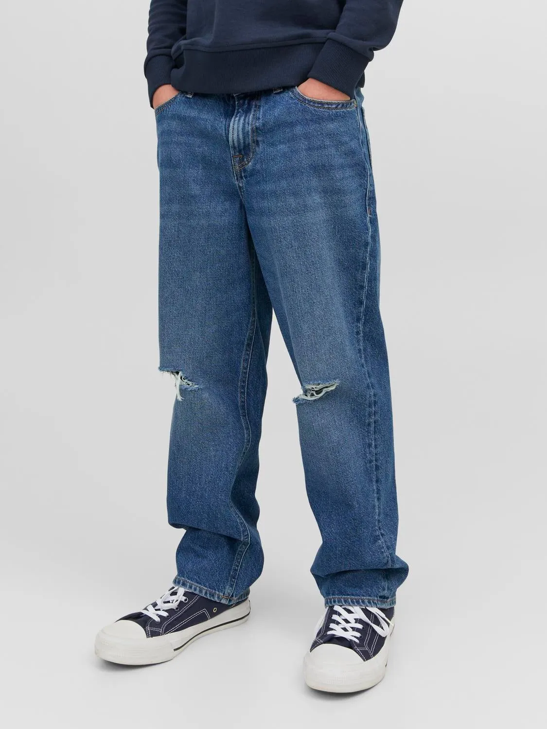 JJICHRIS JJORIGINAL MF 755 Vaqueros de corte holgado Junior | Azul intermedio | Jack & Jones®