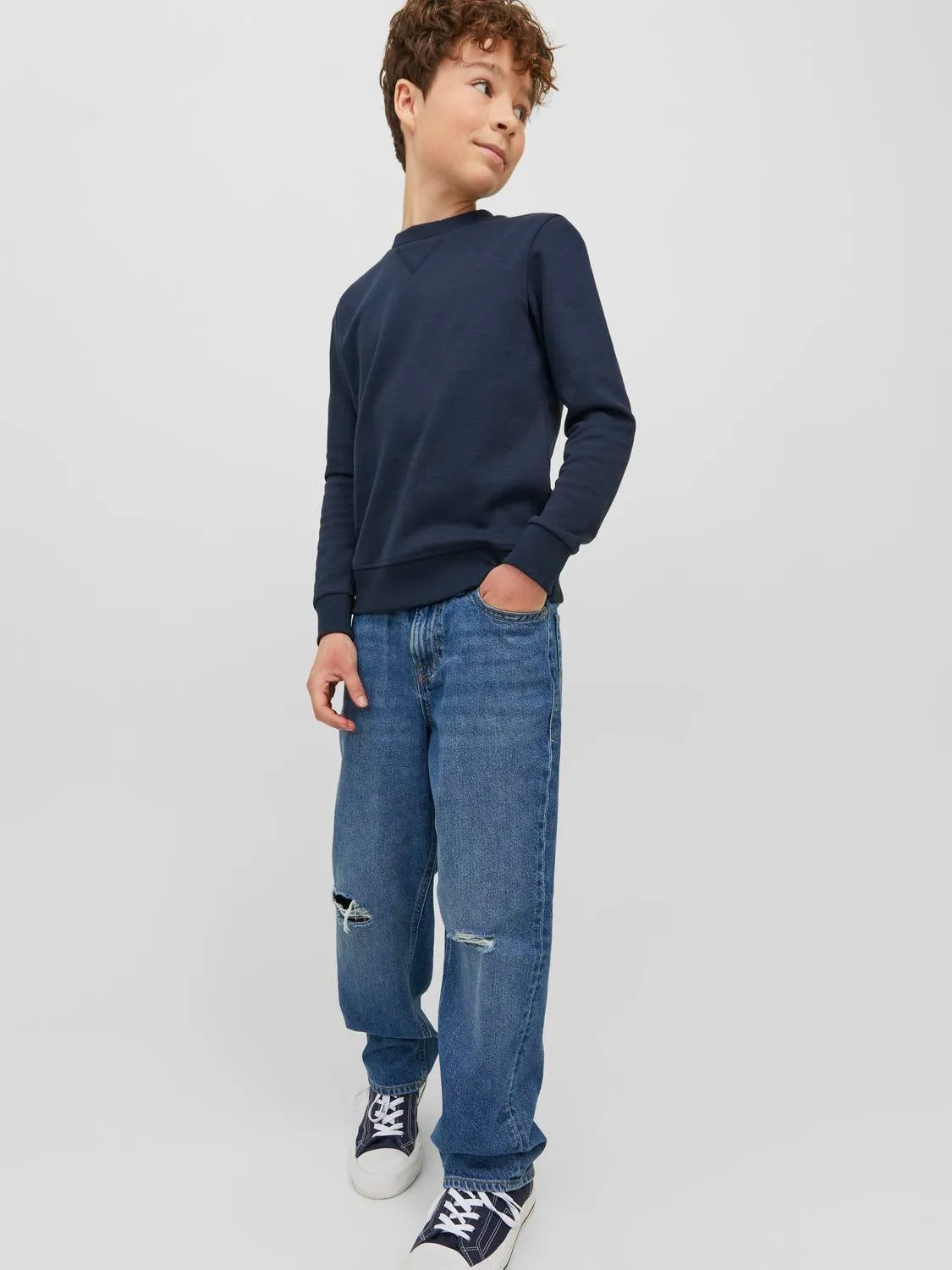 JJICHRIS JJORIGINAL MF 755 Vaqueros de corte holgado Junior | Azul intermedio | Jack & Jones®