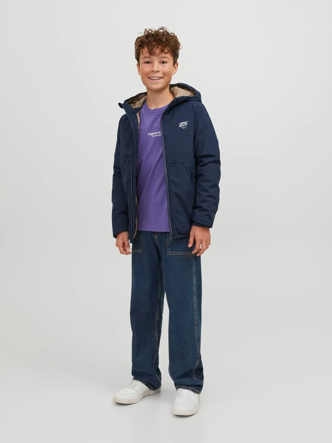 JJICHRIS JJUTILITY MF 868 Vaqueros de corte holgado Junior | Azul intermedio | Jack & Jones®