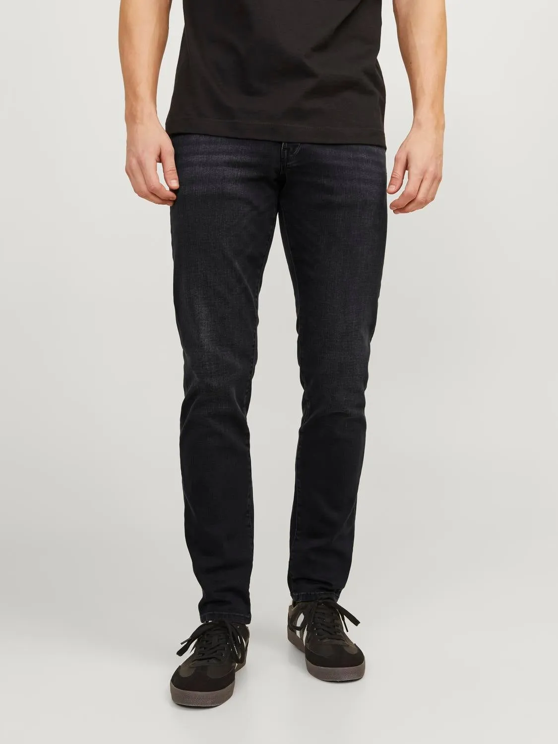 JJIGLENN JJFOX JOS 147 Vaqueros de corte slim | Negro | Jack & Jones®