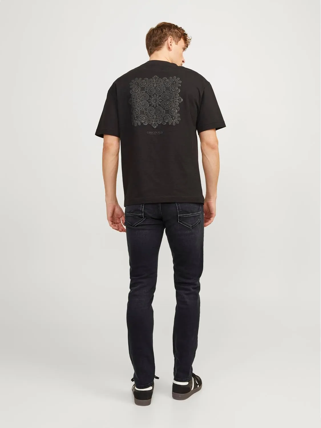 JJIGLENN JJFOX JOS 147 Vaqueros de corte slim | Negro | Jack & Jones®