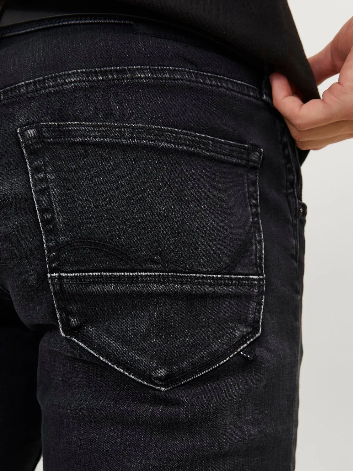 JJIGLENN JJFOX JOS 147 Vaqueros de corte slim | Negro | Jack & Jones®