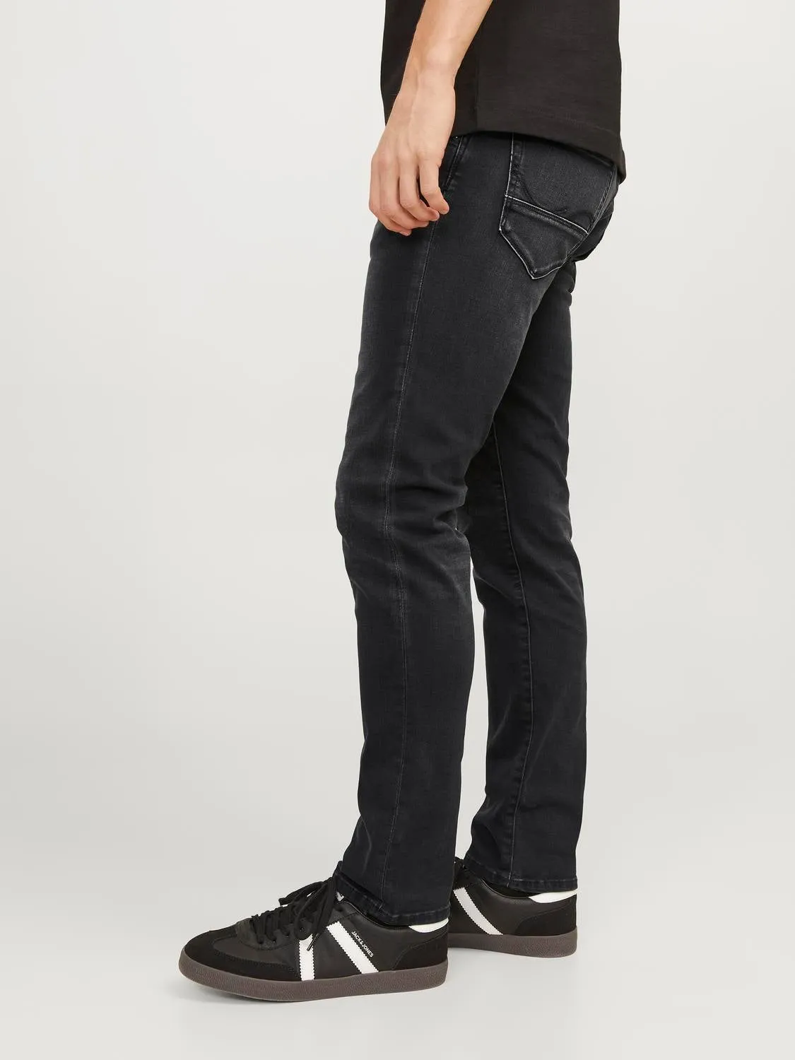 JJIGLENN JJFOX JOS 147 Vaqueros de corte slim | Negro | Jack & Jones®