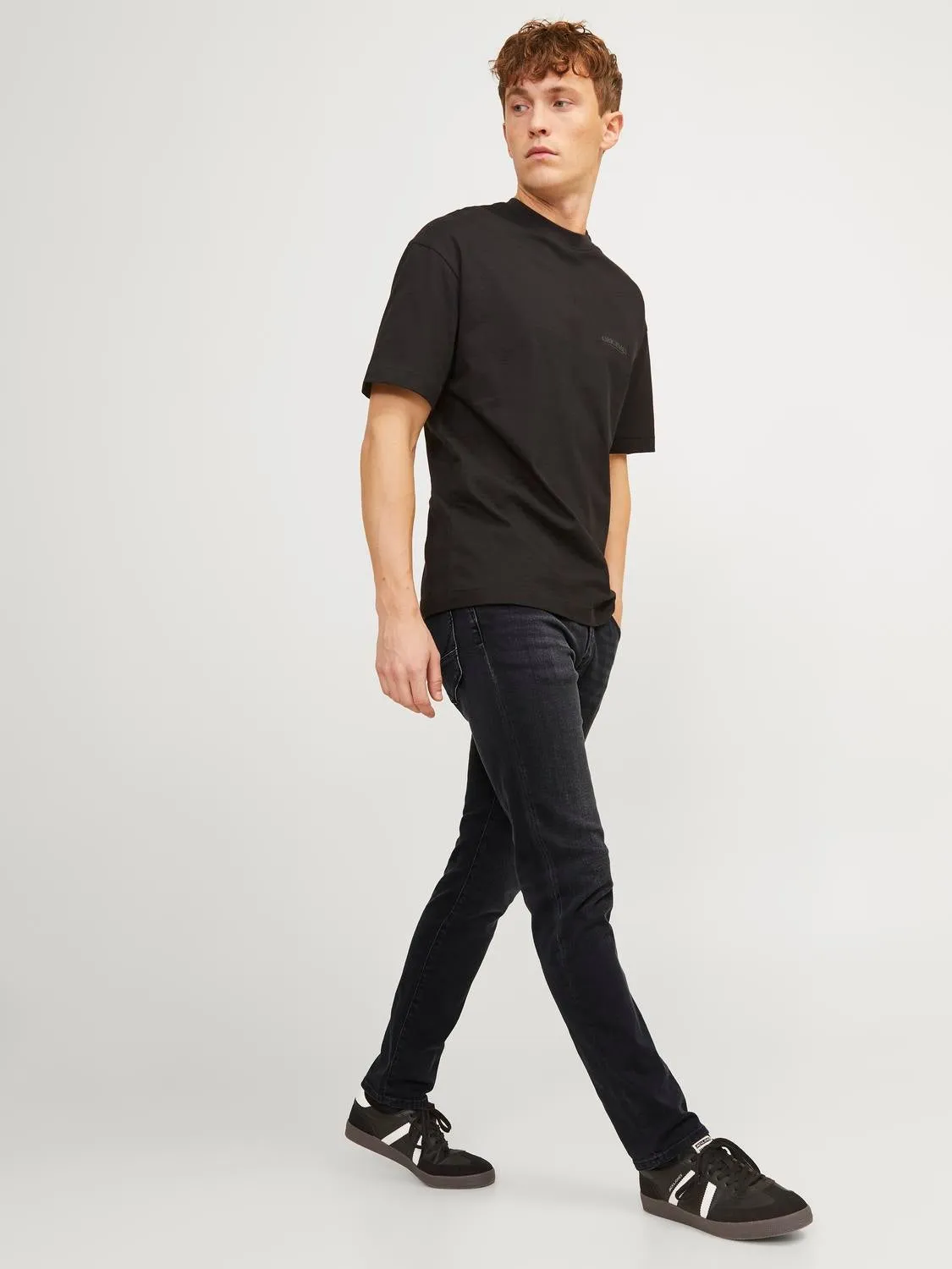 JJIGLENN JJFOX JOS 147 Vaqueros de corte slim | Negro | Jack & Jones®