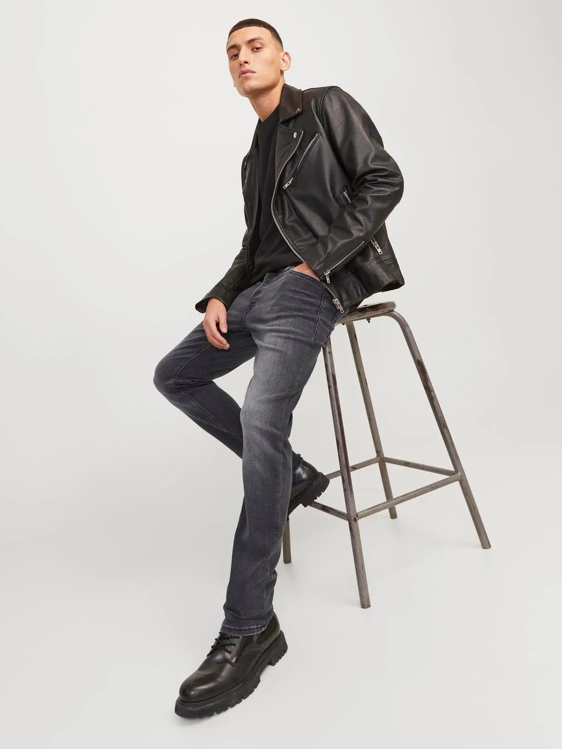 JJIGLENN JJORIGINAL AM 817 Vaqueros de corte slim | Negro | Jack & Jones®