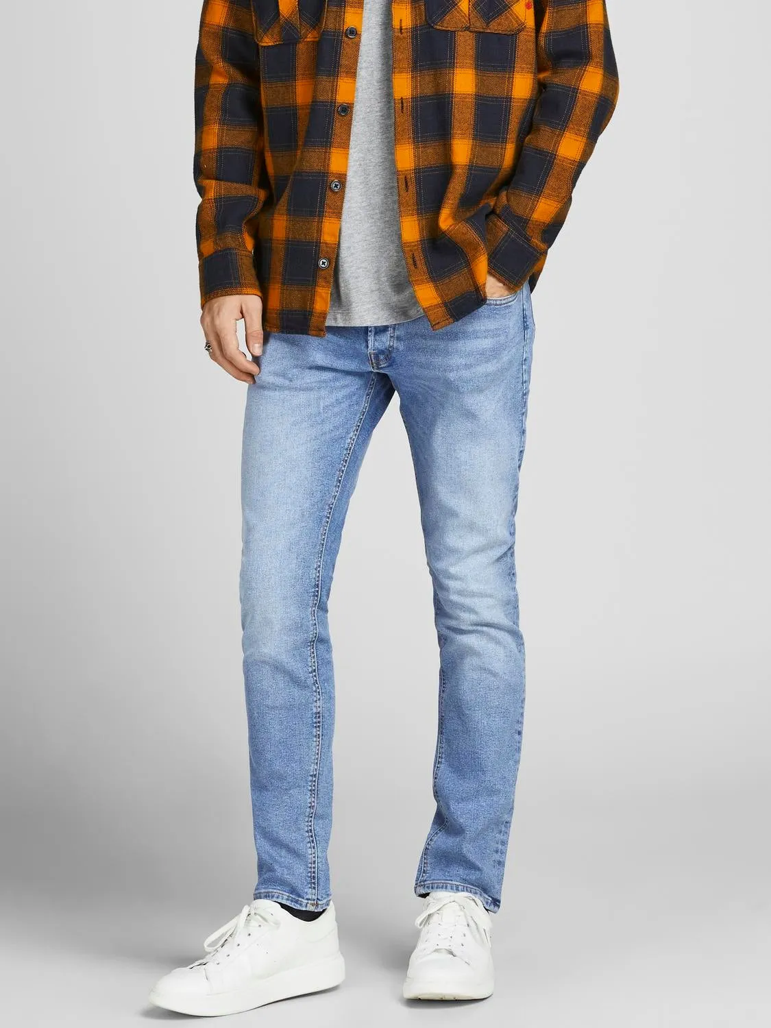 JJIGLENN JJORIGINAL MF 030 Vaqueros de corte slim | Azul intermedio | Jack & Jones®