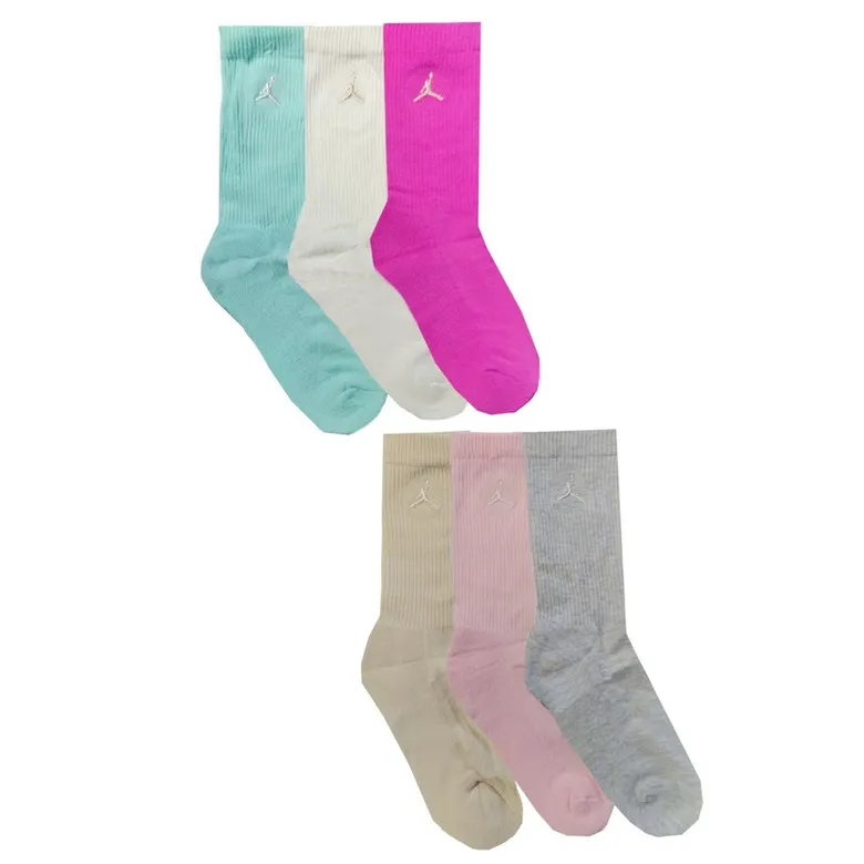 Jordan Kids JDB Everyday Essentials Crew 6 PPack Socks "Fire Pink"